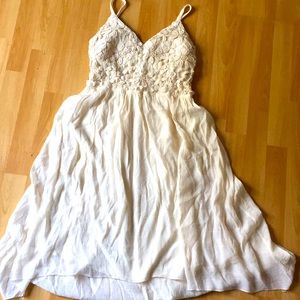 Cream Flowered Dress